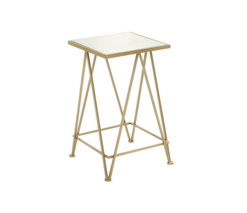 Gold Rectangular Side Table Farm Tables, Modern Tables & Furniture Rentals