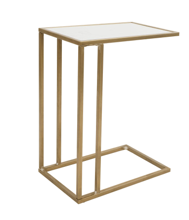 Gold Rectangular Side Table Farm Tables, Modern Tables & Furniture Rentals