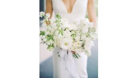 Image of a All White Bridal Bouquet