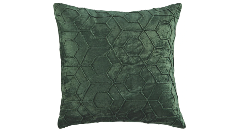 Emerald Hexagon Velvet Throw Pillow : goodshuffle.com