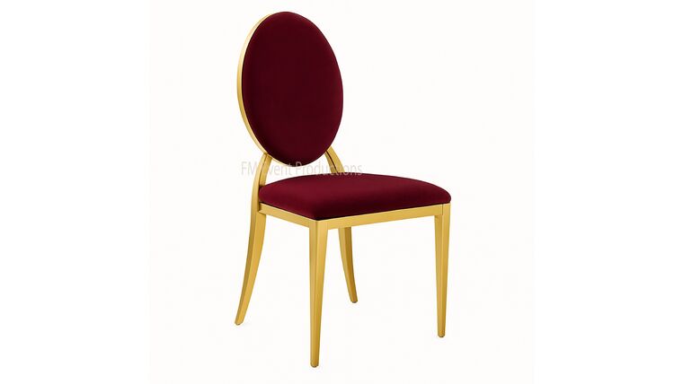 Dior Gold Chair Rental - Burgundy : goodshuffle.com